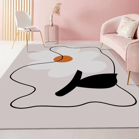 Canvanation FLANNEL-9 / 80x120cm 31.5x47.2in Tapis De Salon - Moderne Abstrait Ultra Doux