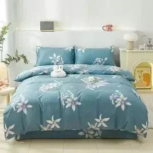 Canvanation 17 / 1.8X2.2M quilt cover Couette en Polyester & Coton – Style Pastoral, Impression Réactive Motifs Plantes et Rayures