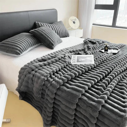Canvanation Gris Foncé / 200x230cm Couverture Polaire En 100% Polyester