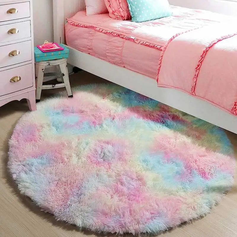 Tapis De Chambre Rond - Multicolor