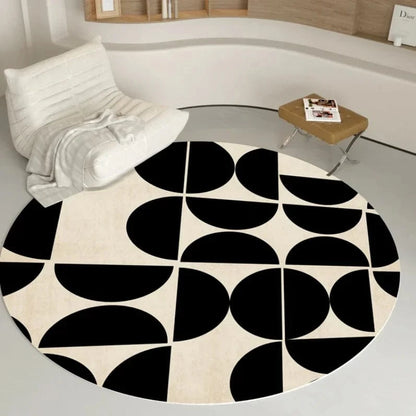 Canvanation I / Diametre 120cm Tapis De Salon Rond - Moelleux Et Doux