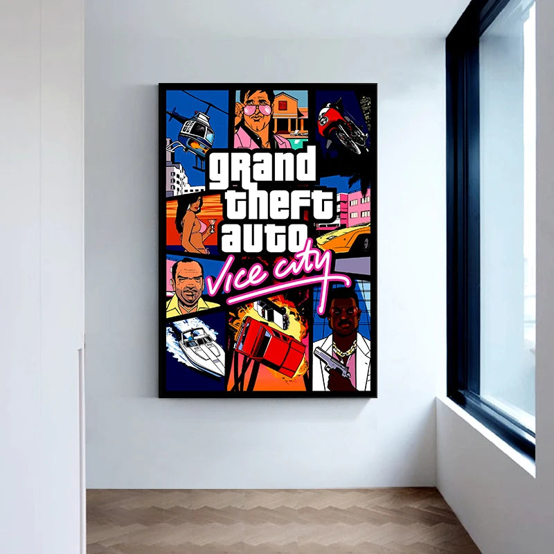 Affiche Jeux Video Chambre GTA