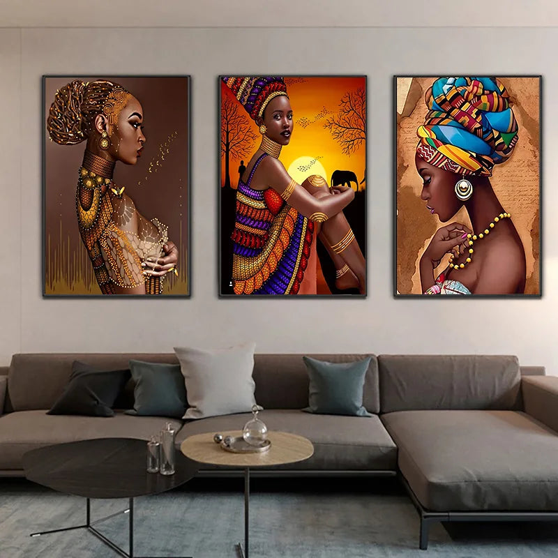 Affiche Femme Africaine Pop Art