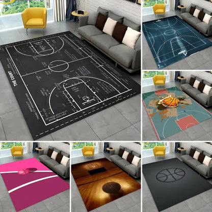 Canvanation Tapis De Chambre - Terrain De Basketball