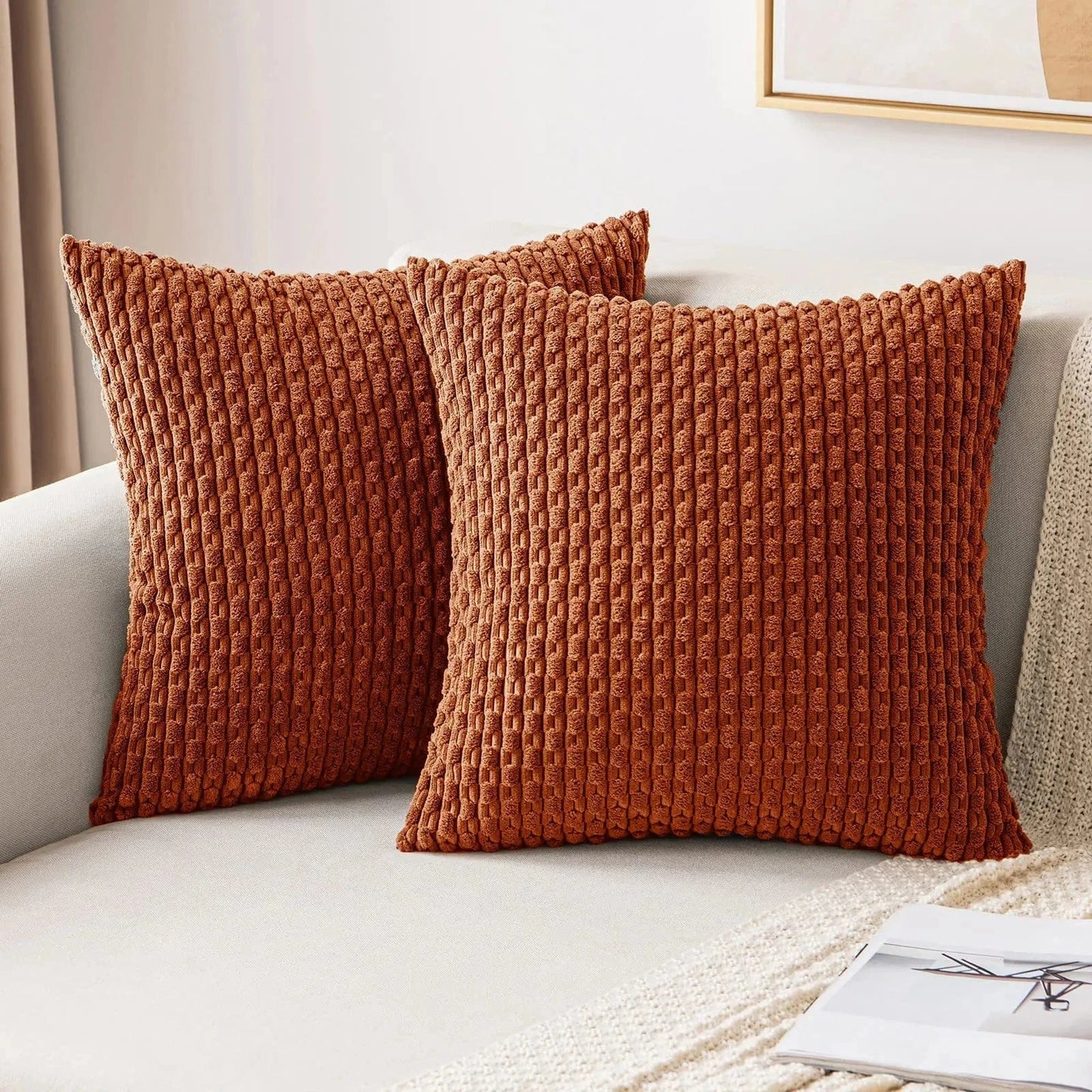 Canvanation Marron 1 / 45x45cm Housse de Coussin Élégante et Confortable