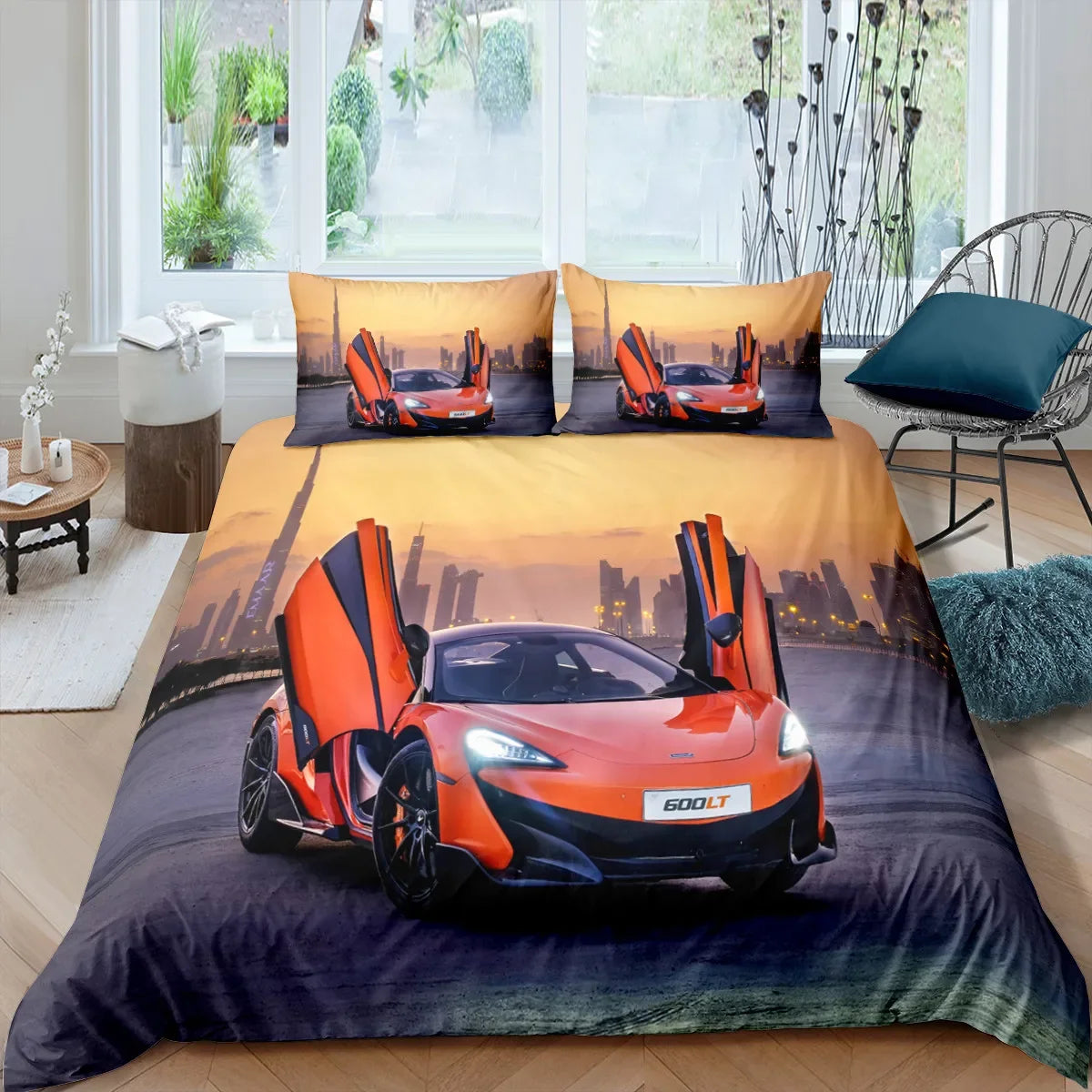 Housse De Couette - Voiture De Luxe Ferrari, Lamborghini, Mclaren, Bugatti Set 2/3pcs 3D