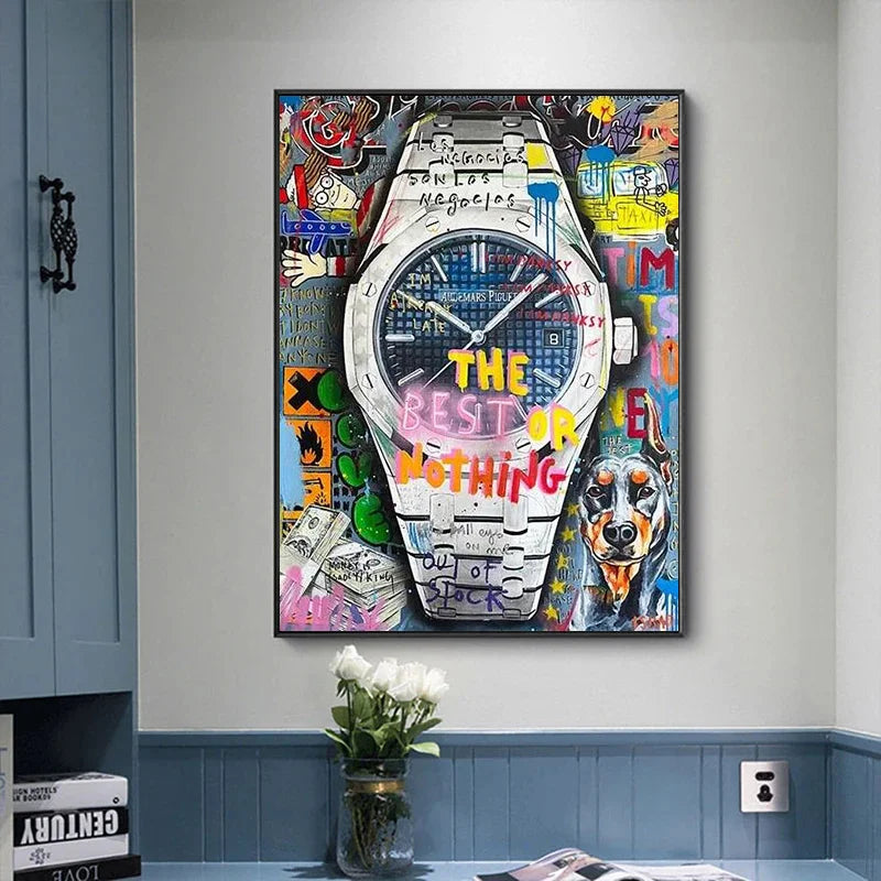 Affiche Montre De Luxe Pop Art