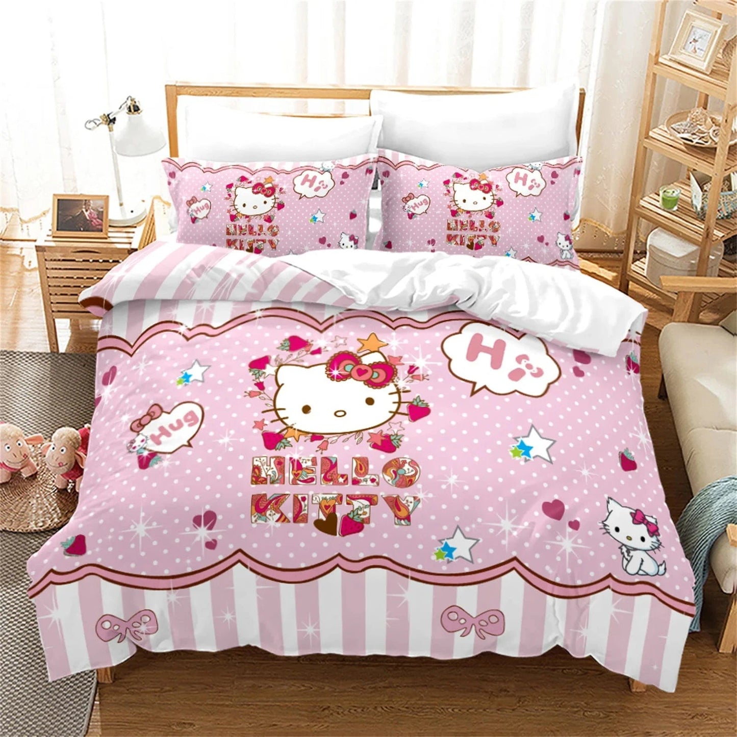 Canvanation 3 / 180x210cm Housse De Couette - Hello Kitty