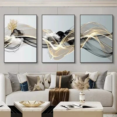 Canvanation QP10617-3pcs / 70x100cm Affiche 3 Pièces Abstrait Luxe