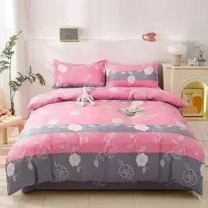 Canvanation 19 / 1.8X2.2M quilt cover Couette en Polyester & Coton – Style Pastoral, Impression Réactive Motifs Plantes et Rayures
