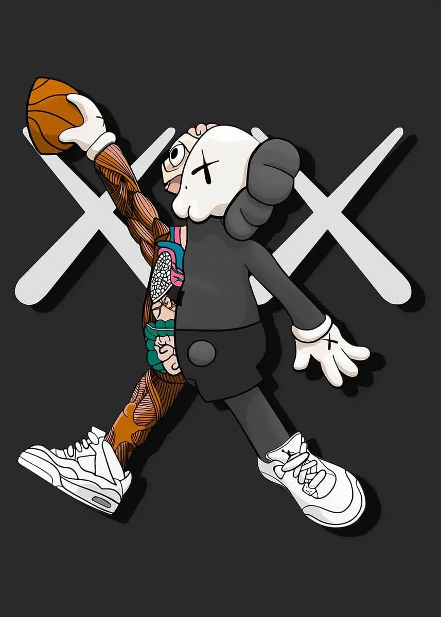 Canvanation 23 / 40X60cm Poster Street Art Kaws Basket