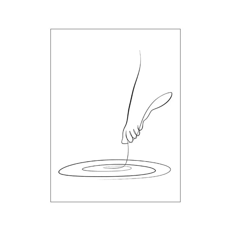 Canvanation J / 30x42cm Affiche Abstrait Couple Dessin