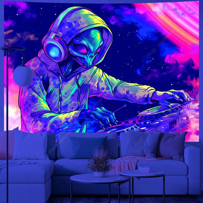 Canvanation WF1065 / 180x230cm Tapisserie  - Dj UV : Ajoutez une ambiance électrisante à votre intérieur