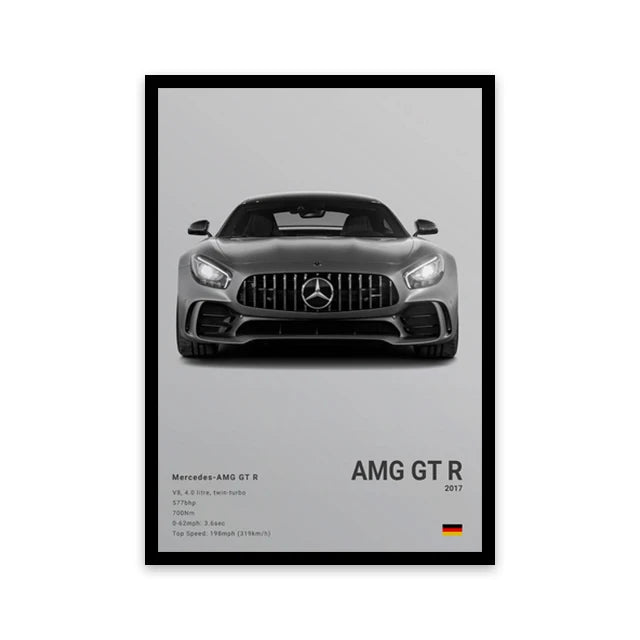 Affiche Voiture Sportif  R8 RS3 M3 M5