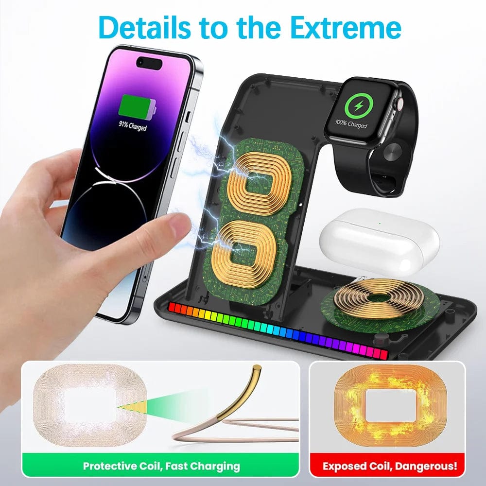 Canvanation Station de Charge 3 en 1 - iPhone, Apple Watch, AirPods