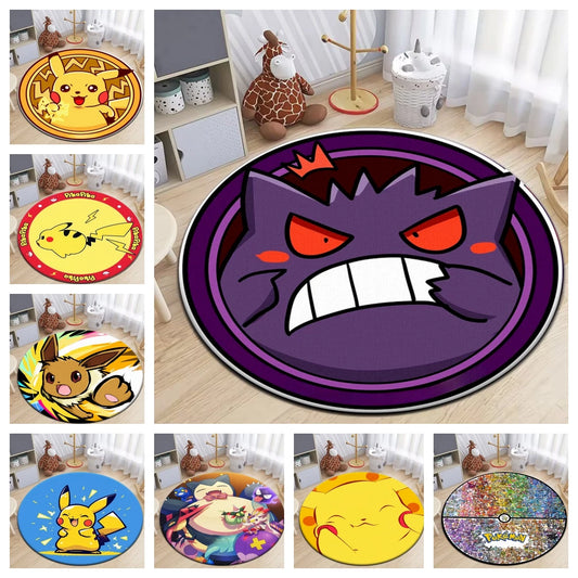 Tapis De Chambre Rond - Pokemon Pikachu