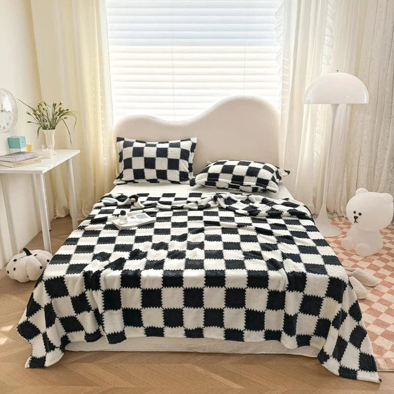 Canvanation Gris 1 / 100x150cm Plaid Chauffant – Motifs Cartoon Rétro, Ultra-Doux et Confort Hiver
