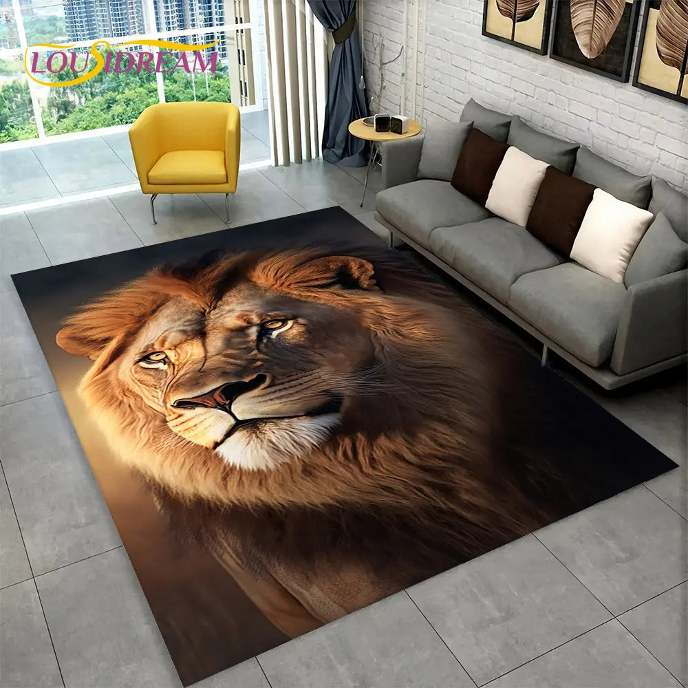 Tapis De Chambre - Dream Lion Animal 3D