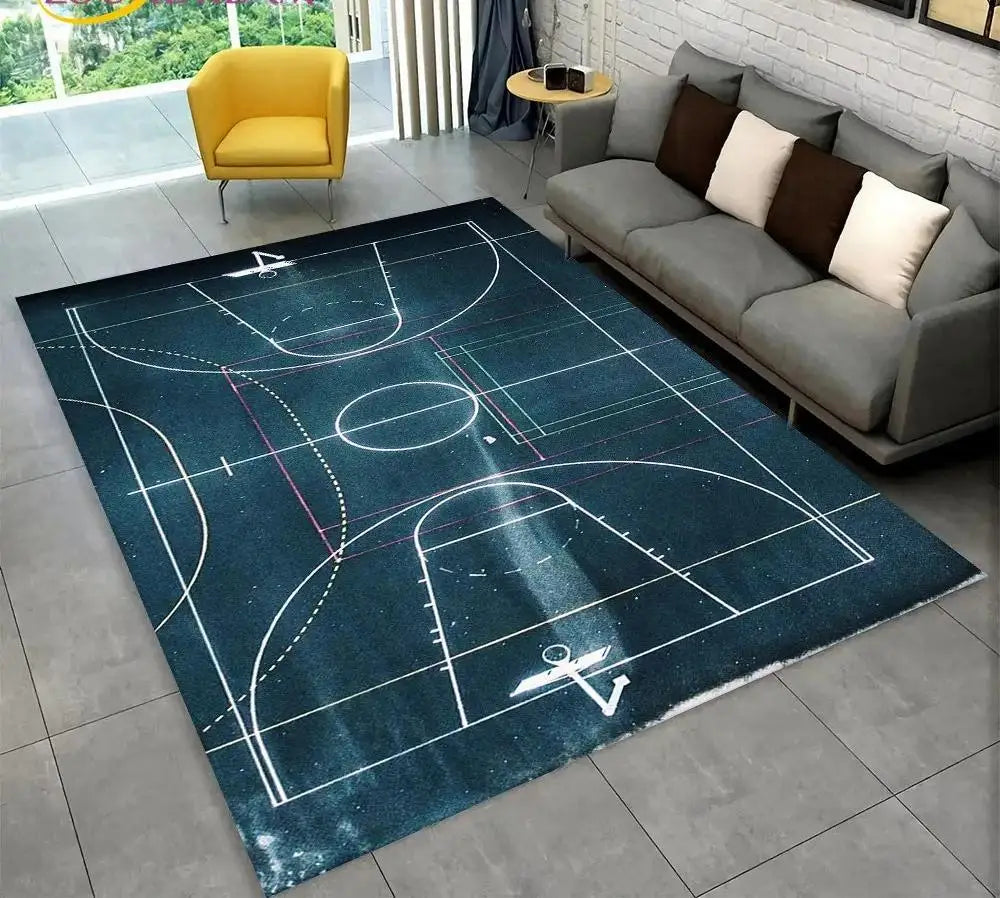 Canvanation 12 / 120x160cm Tapis De Chambre - Terrain De Basketball