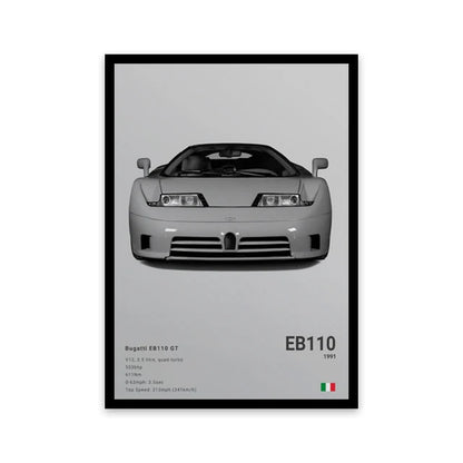 Affiche Voiture Sportif  R8 RS3 M3 M5