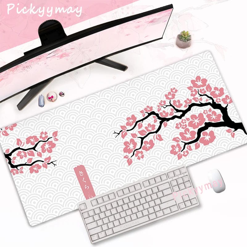 Canvanation WA00351 SAKURA (2) / 400x900x2mm Tapis De Souris - Rose Cerisier Fleurie