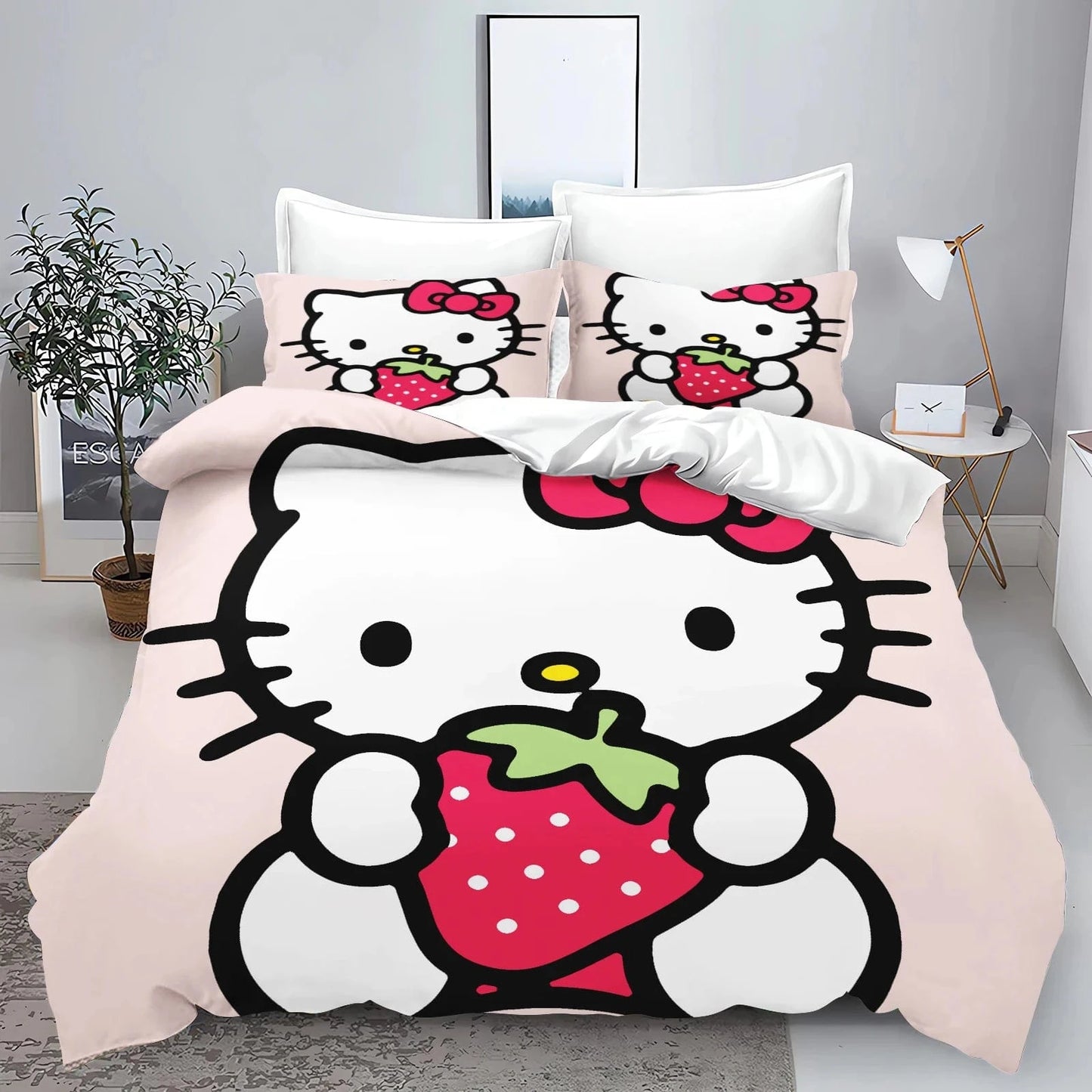 Canvanation 3 / 135x200cm Housse De Couette - Hello Kitty 3D