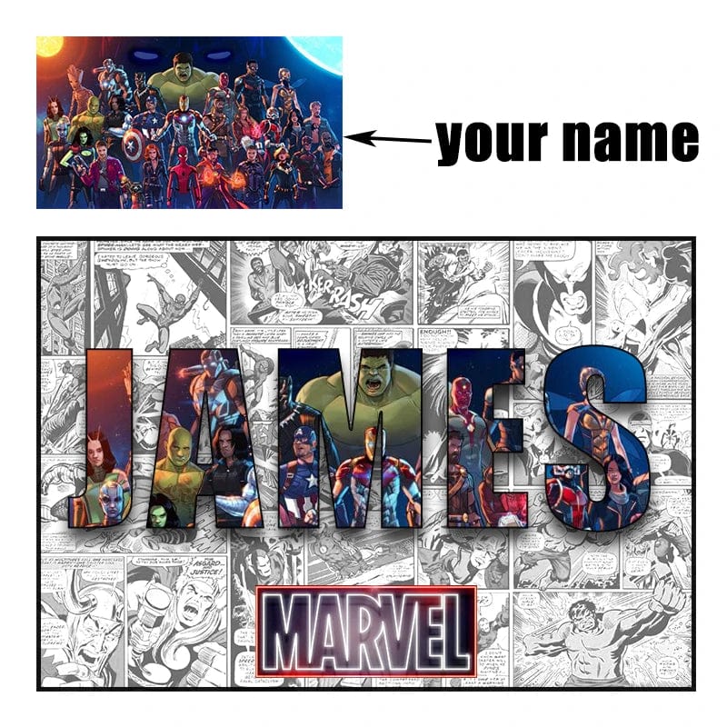 Canvanation SW2709 / 40X60cm Affiche Héros des films Marvel Prénom Personnalisé