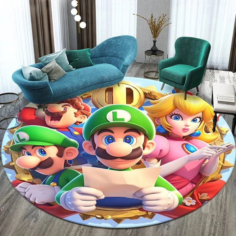 Canvanation 120cm(47.24 in) diam / 10 Tapis De Chambre - Film Mario