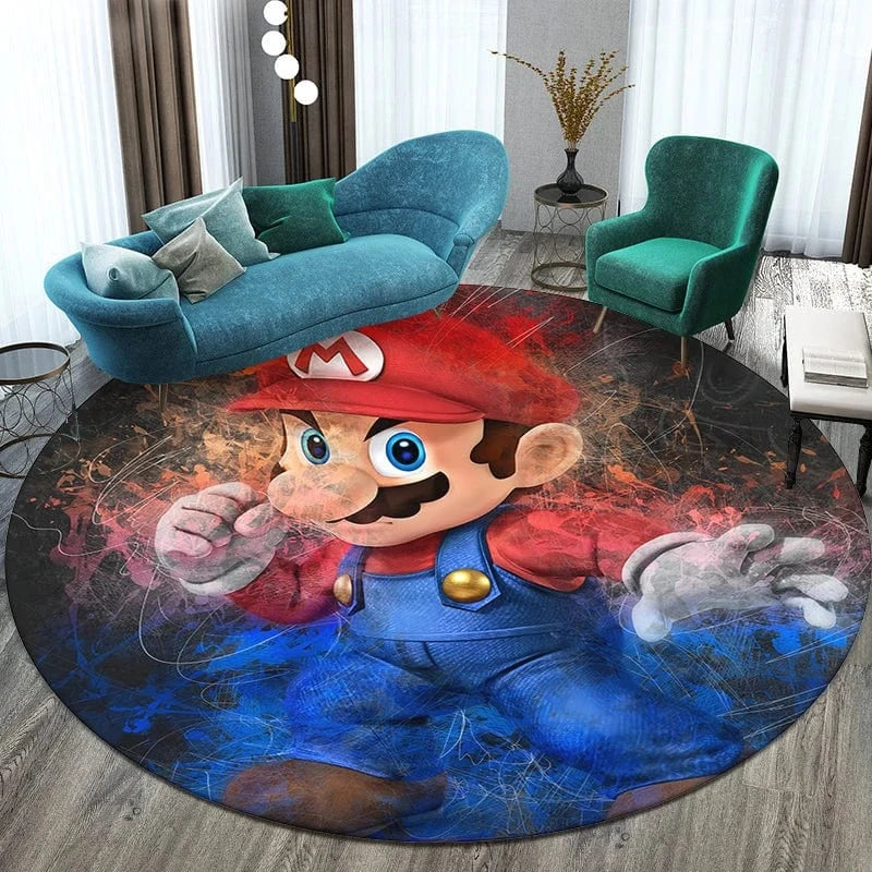 Canvanation 120cm(47.24 in) diam / 5 Tapis De Chambre - Film Mario