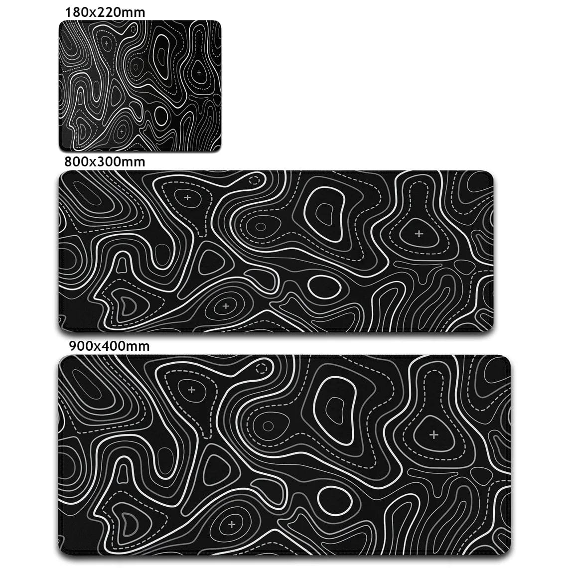 Canvanation 01YL0000342 / 900x400x2mm Tapis De Souris - Noir Et Blanc Effet Optique