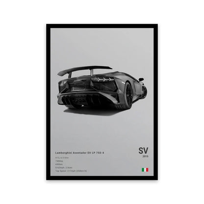 Affiche Voiture Sportif  R8 RS3 M3 M5