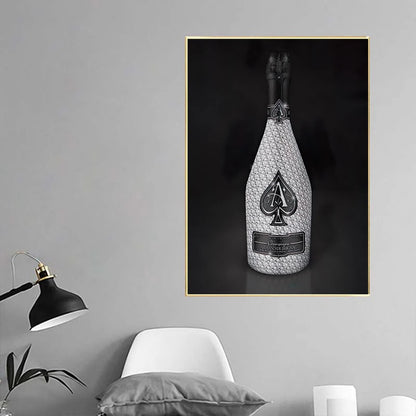 Affiche Luxe Diamant Ace Champagne Bouteille