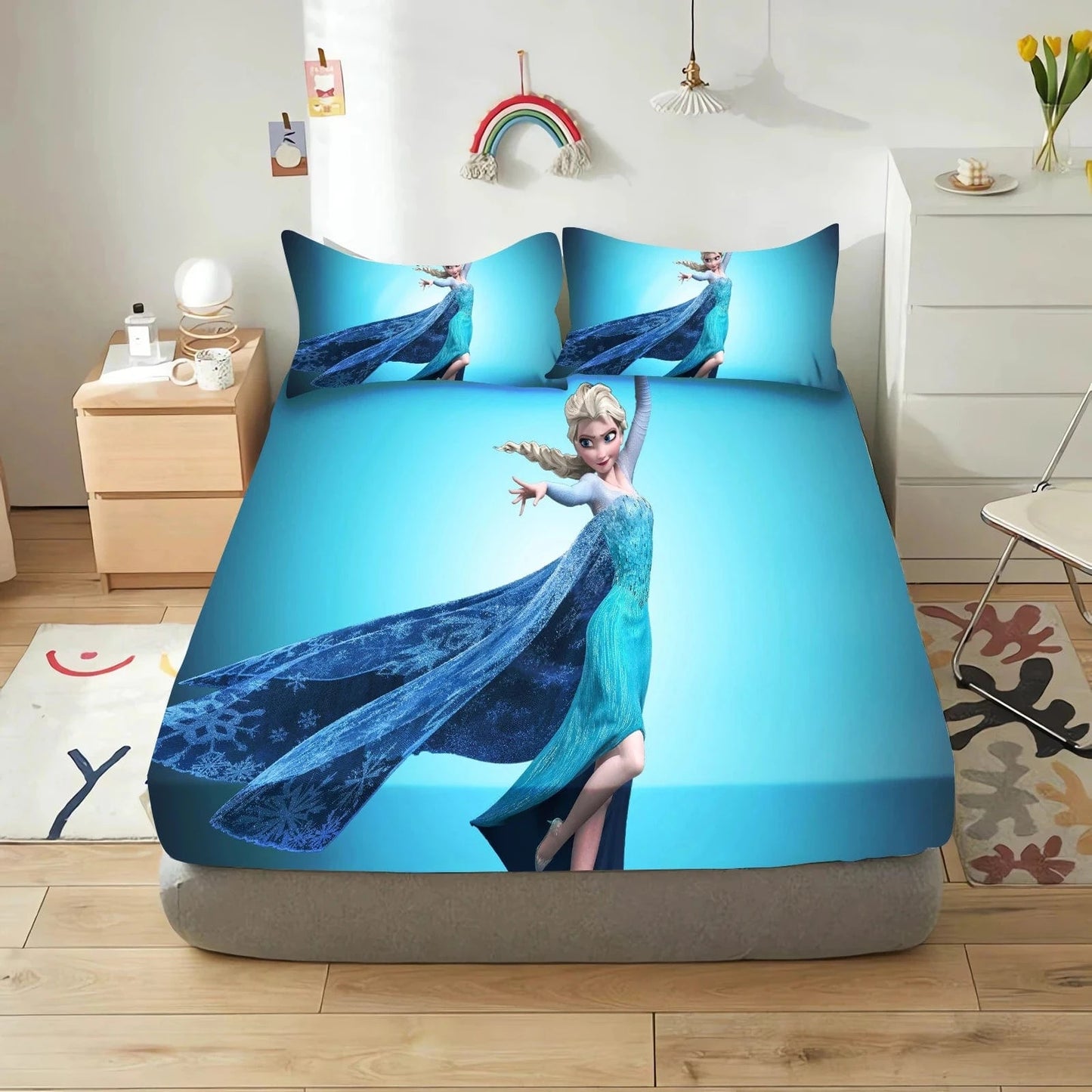 Canvanation 18 / 153x203x30cm Housse de Couette Frozen - Un Voyage Magique au Coeur de l'Hiver