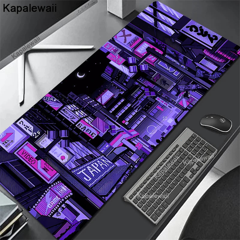 Tapis De Souris - Cyberpunk Gaming Ville Tokyo