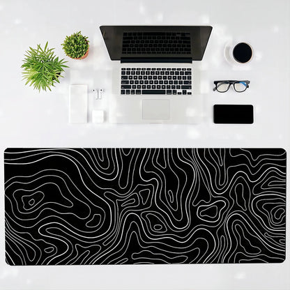 Canvanation 80X30 Cm Tapis De Souris - Noir Et Blanc Effet Hypnose