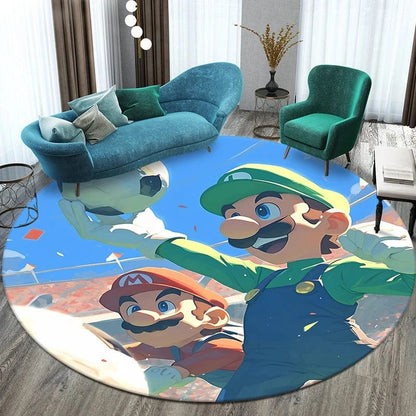 Canvanation 120cm(47.24 in) diam / 12 Tapis De Chambre - Film Mario