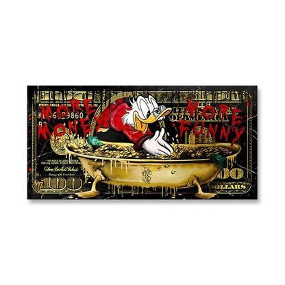 Canvanation SW8708 / 20x40cm Affiche Pop Art Picsou Billet De Banque