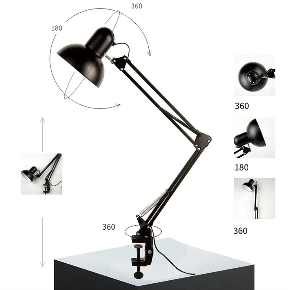 Canvanation Lampe de Bureau LED Flexible en Métal – Design Moderne, Éclairage Puissant