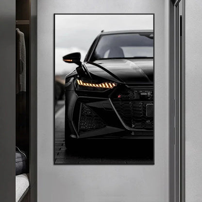 Affiche Voiture Noir Rs6