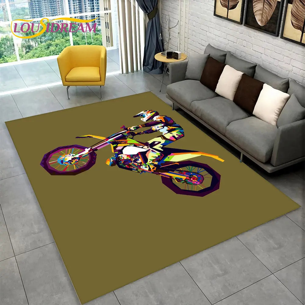 Tapis De Chambre - 3D Moto Racing