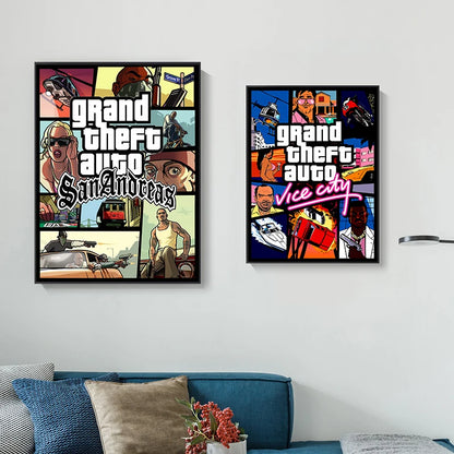 Affiche Jeux Video Chambre GTA