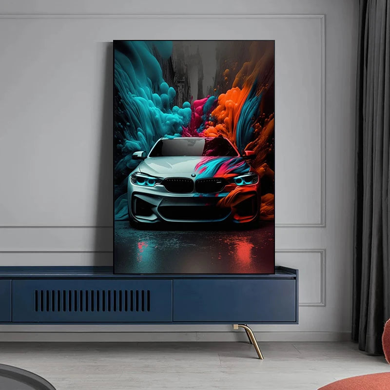 Affiche Voiture Luxe Coloré Bmw