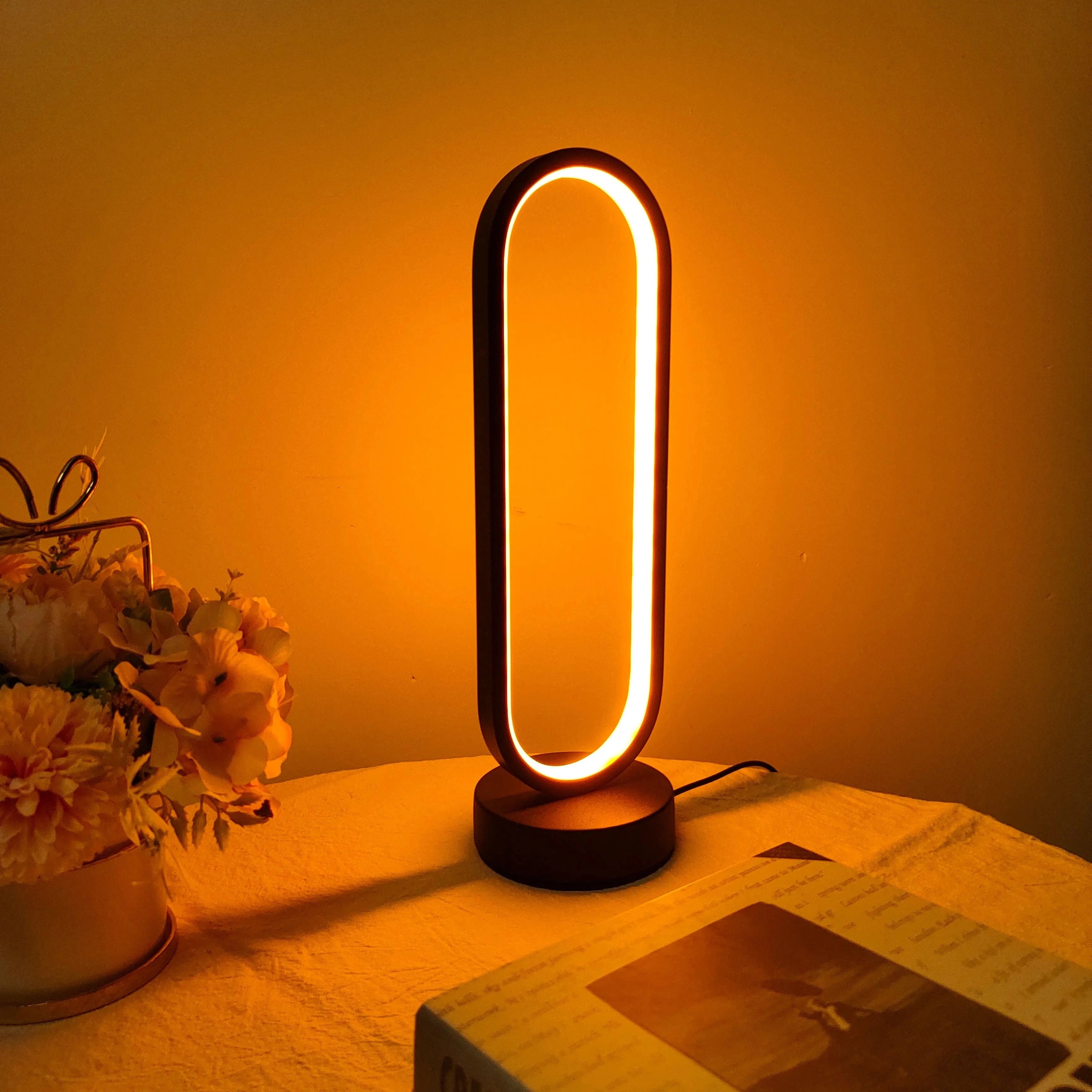 Canvanation Noir / 3 Lampe de Chevet Moderne LED – Basse Consommation 5V, Design Élégant pour Chambre