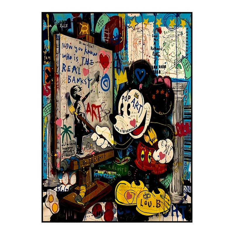 Poster Mickey Mouse Peintre