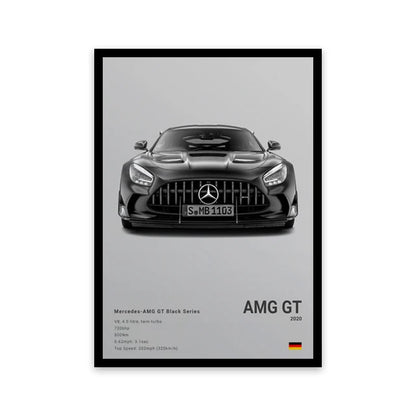 Affiche Voiture Sportif  R8 RS3 M3 M5