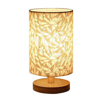 Canvanation USB / C Lampe de Chevet en Bois avec Abat-Jour en Lin – LED Tactile et USB