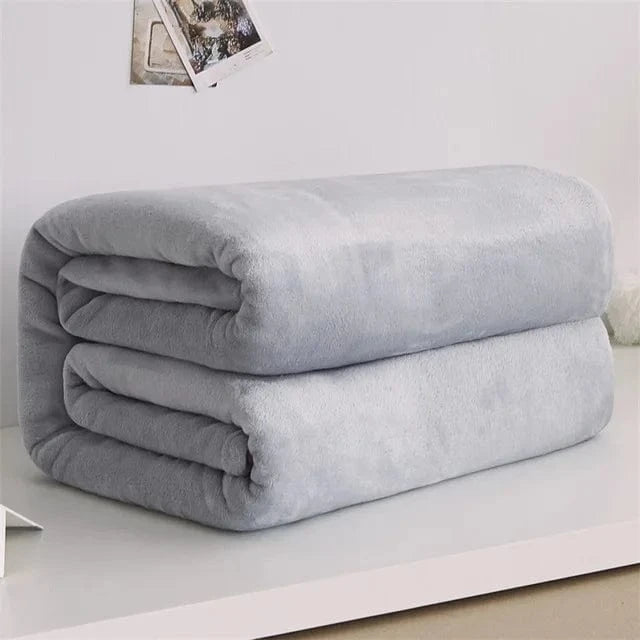 Canvanation Gris / 100x140cm 39x55inch Plaid Polaire Américain – Léger, Anti-Boulochage et Ultra-Doux pour Adultes