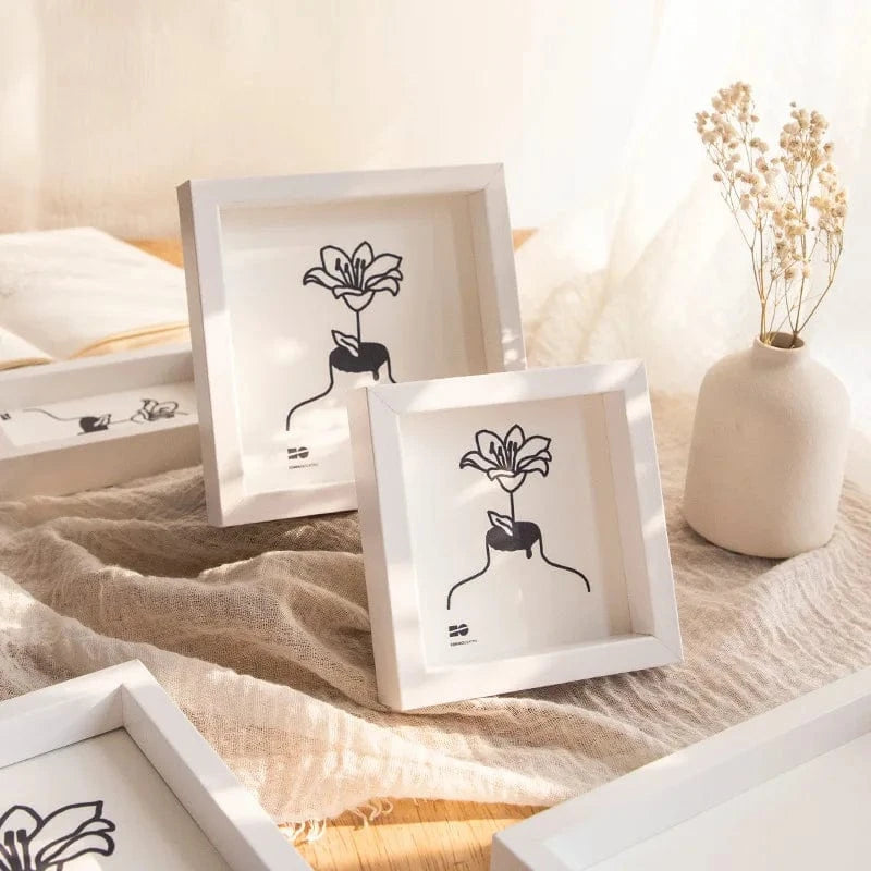 Canvanation Cadre Photo Moderne en Bois - Forme Carrée