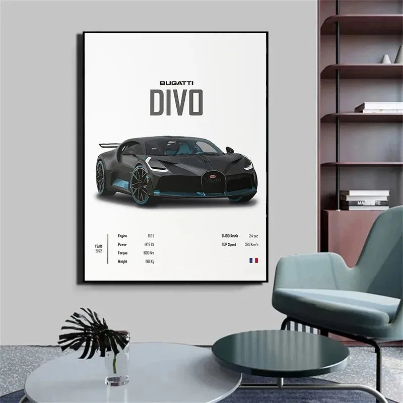 Affiche Voiture - Bugatti 