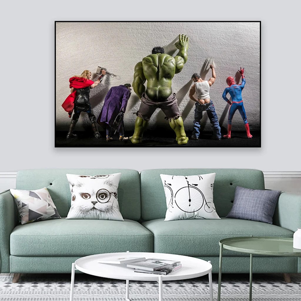 Affiche Salle De Bain Marvel